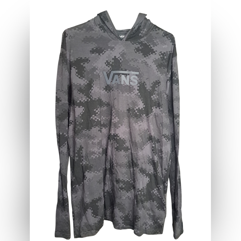 Vans Men's Undercover Black Camo Long Sleeve Hoodie Pullover Shirt